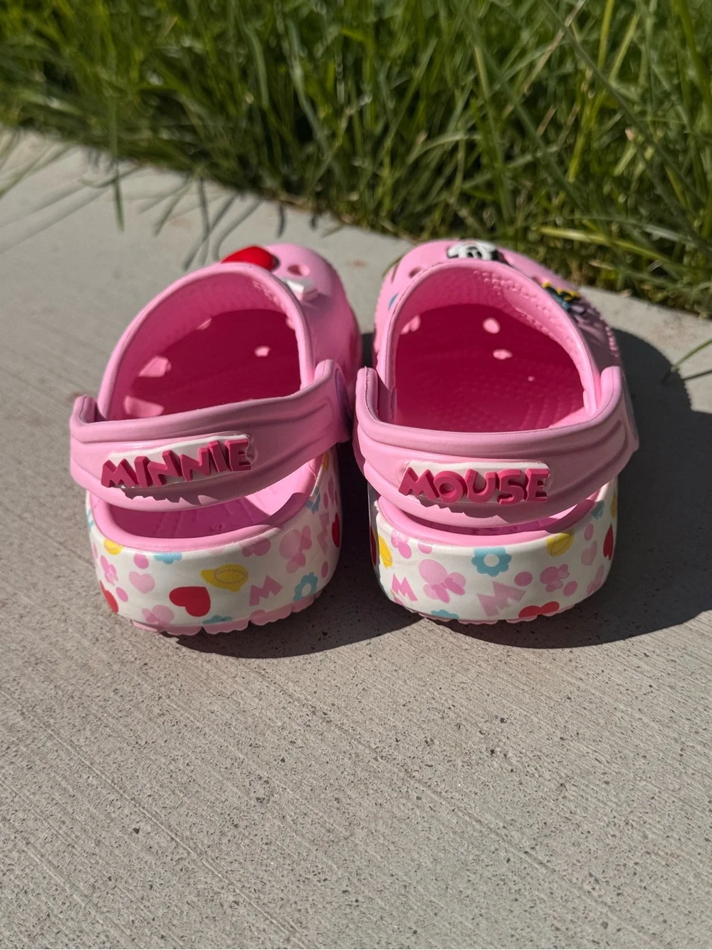 Pink Minnie Mouse Floral Toddler Girl Crocs Bundle